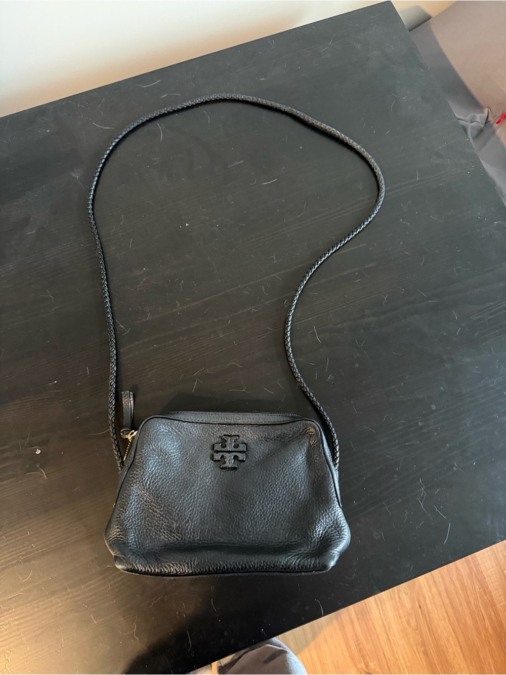 Tory Burch Black Braided-Strap Crossbody